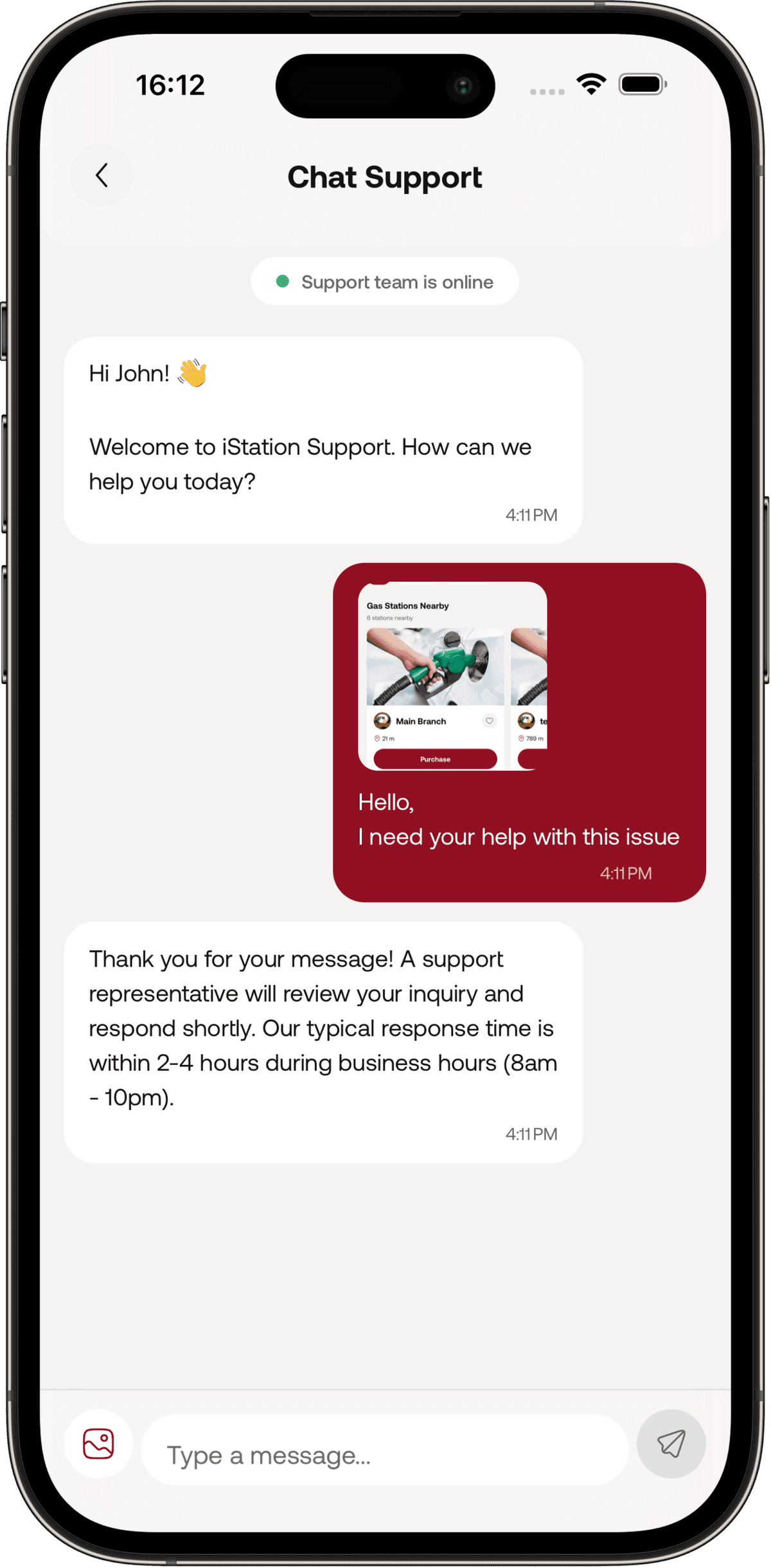 Gastation app - Contact us